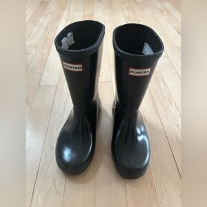 Hunter Kids Classic Black Rain Boots UK 12